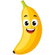 Banana Classroom Fruit Transparent Sticker